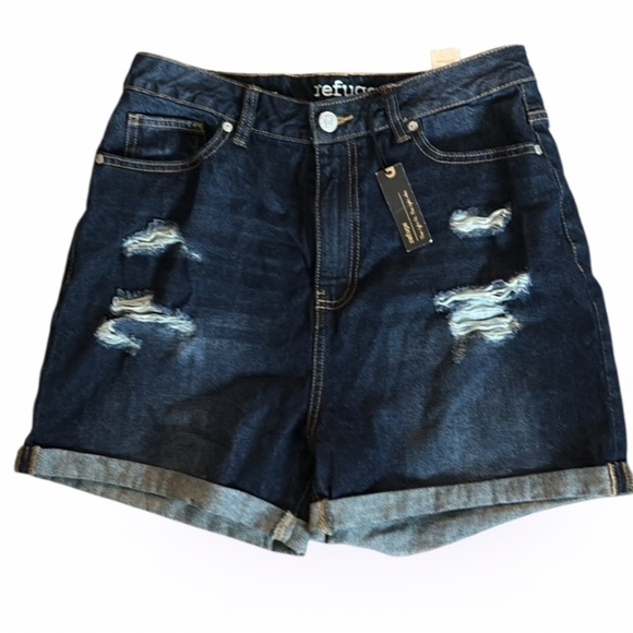 Charlotte Russe Refuge Mom Shorts Jean Shorts Size 9 - Picture 12 of 12